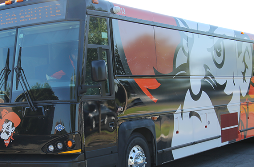 Osu S Big Orange Bus Visit Stillwater