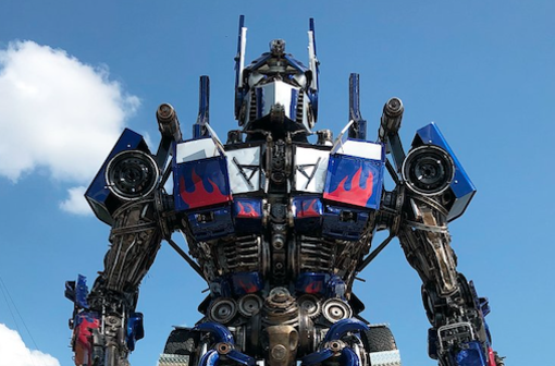Optimus Prime Transformer Statue Visit Stillwater