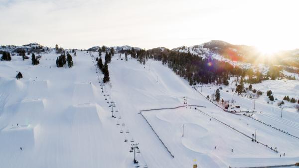 scenic photo of winter terrain park