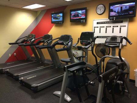 Cardio machines are just one option in Connection Pointe's fitness center!