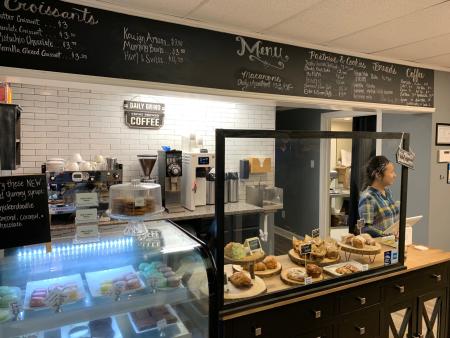 Milk and Honey Bakery is among the many local eateries allowing carry-out orders. Milk and Honey Bakery front counter