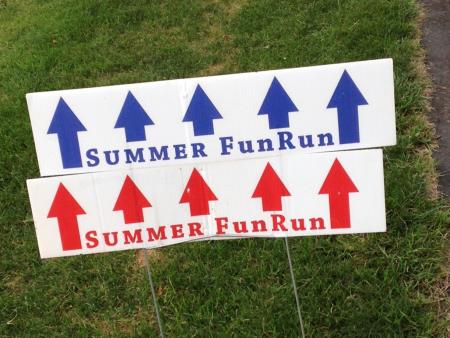 Fun Run Series course signs.