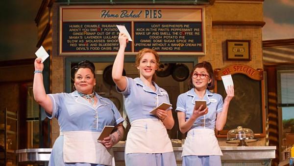 Performers in "Waitress" Musical