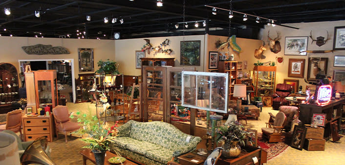 Interior view of Dunn's Attic & Auction House in Ormond Beach