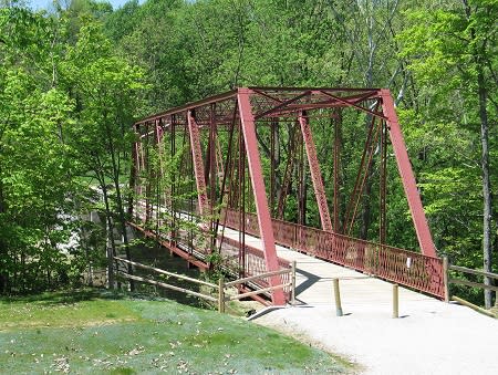 McCloud Nature Park historic iron truss bridge