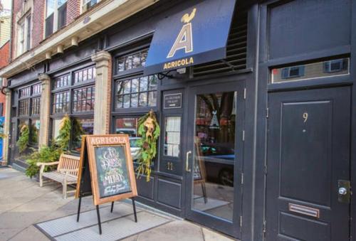 The entrance to the restaurant Agricola