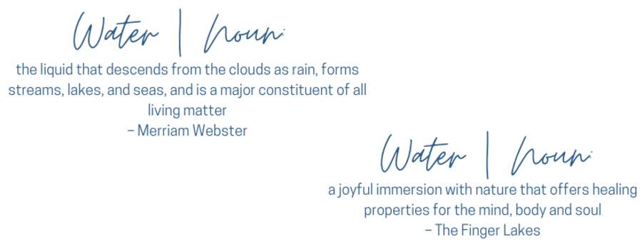 Water Definitions