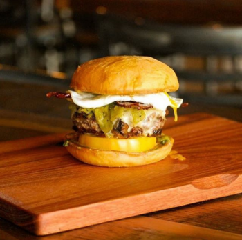 Toltec Green Chile Cheeseburger