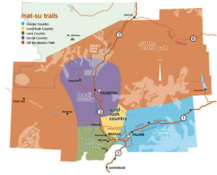 Map of Trails in the Mat-Su Valley