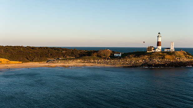 Montauk Lighthouse on Atlantic Coast of Long Island
