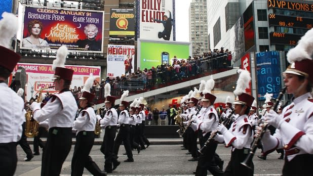 Marching Band Playing at Macy’s Thanksgiving Day Parade