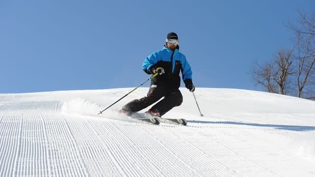 Man Skiing at Catamount