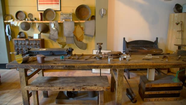 Interior of Starr Clark Tin Shop and Underground Railroad Museum