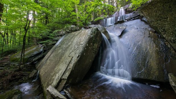 Ashley Falls at North-South Lake Campground , Haines Falls, NY, Greene County, Catskill Region