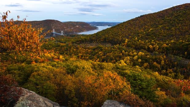 Popolopen Torne via Popolopen Gorge Trail, Offers views of the Hudson River, Anthony's Nose & Bear Mountain Bridge- Hudson Valley Region