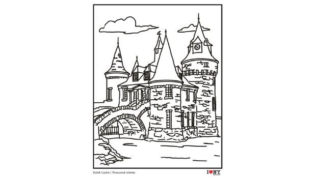 Boldt Castle coloring page