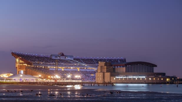 Jones Beach Theater at night