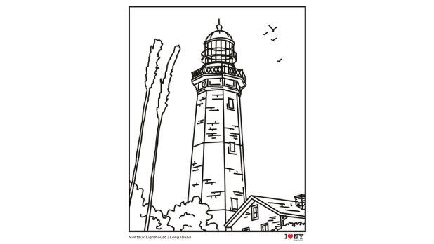 Montauk Lighthouse coloring page