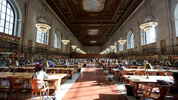 Interior of the NY Public Library