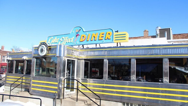 A photo of the exterior of Lake Effect Diner