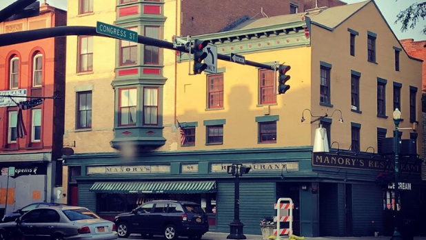 A photo of the exterior of Manory's restaurant