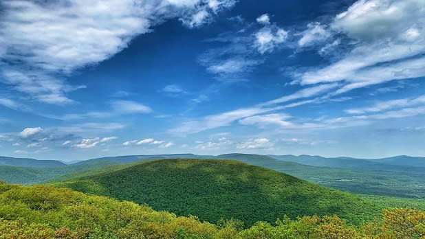 The view from Mt. Tremper Fire Tower in the Catskills