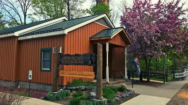 Exterior of Adirondack Folk School building