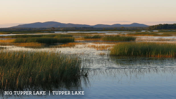 A photo of Tupper Lake along the Adirondack Trail