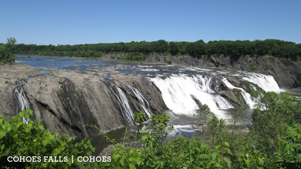 A photo of Cohoes Falls along the Mohawk Towpath Scenic Byway