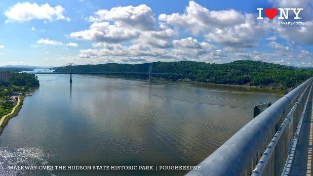 A view of the river from the Walkway Over the Hudson