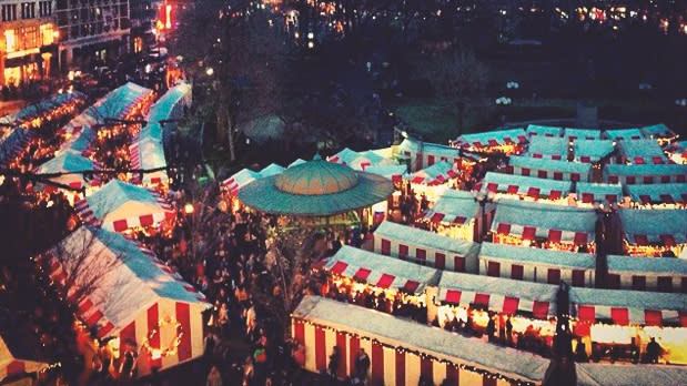 Ariel View of the Union Square Holiday Market