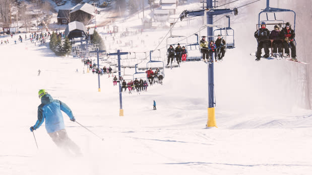 Skiers at Plattekill