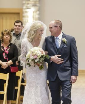 Bride Walking Down the Aisle | ErikaBrownPhotography.com