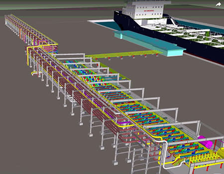 A major component of the Slip 1 Expansion project is the installation of the new manifold delivery system to offload petroleum products.