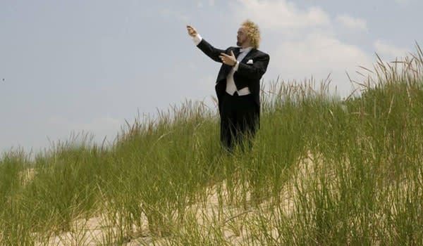 Indiana Dunes Symphony Concert Conductor in the grass