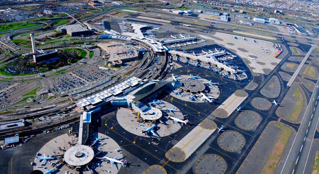 Overhead View Of Newark Airport In Newark, NJ