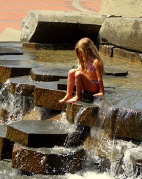 Girl in Fountain