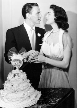 Ava and Frank wedding day, 1951.