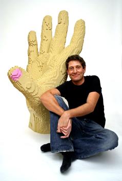 Nathan in Studio (Photo courtesy of brickartist.com)