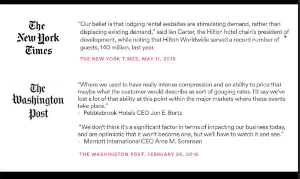 Airbnb hotel quotes