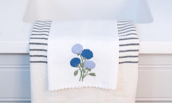 Hydrangea Hand Towel from Hibiscus Linens