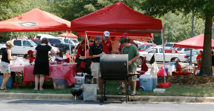 UGA Football Canopy Tents at Tailgating