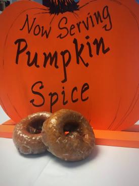You'll definitely want to try Pumpkin Spice Cake Donuts at Red's Donuts.