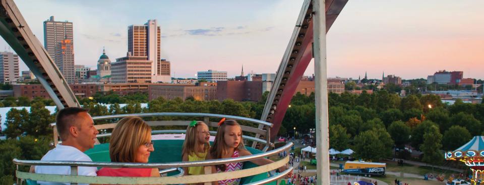 Family in Ferris Wheel at Three Rivers Festival