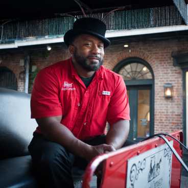 French Quarter Carriage Driver & Tour Guide, Kevin Joseph, of Royal Carriages