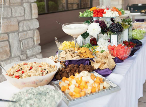 A lineup of food options from Divine Catering & Events in Dayton.