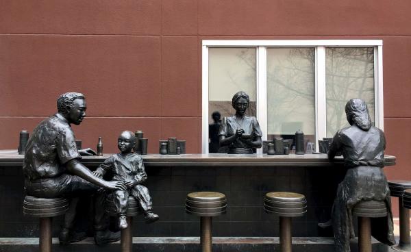 Dockum Store Sit-in Sculpture