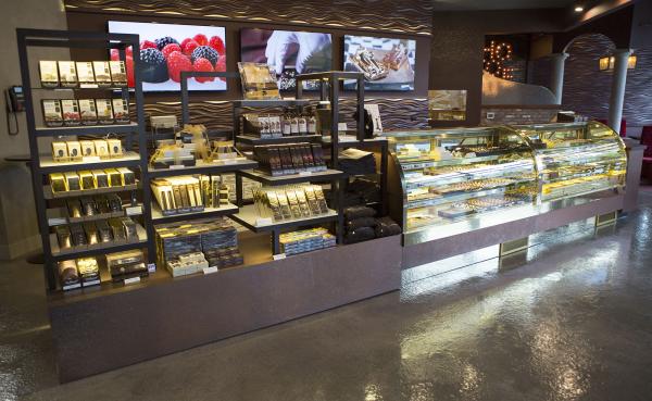 Chocolate Display Cases at the New Location