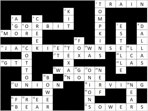 Crossword Puzzle Key
