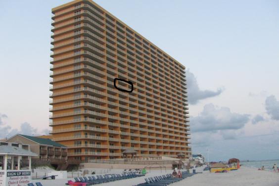 Treasure Island with 1210 circled